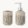 Set di 2 accessori da bagno fatti a mano con motivo erba Bea