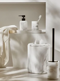 Set di 3 accessori da bagno effetto marmo Kyle