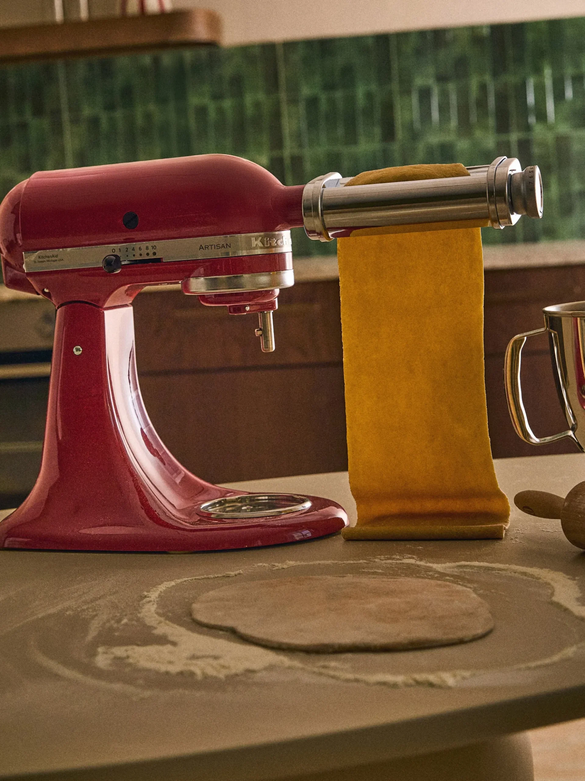 Set di 4 accessori per stendere e tagliare la pasta Artisan