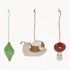 Set di 3 addobbi per albero Forest