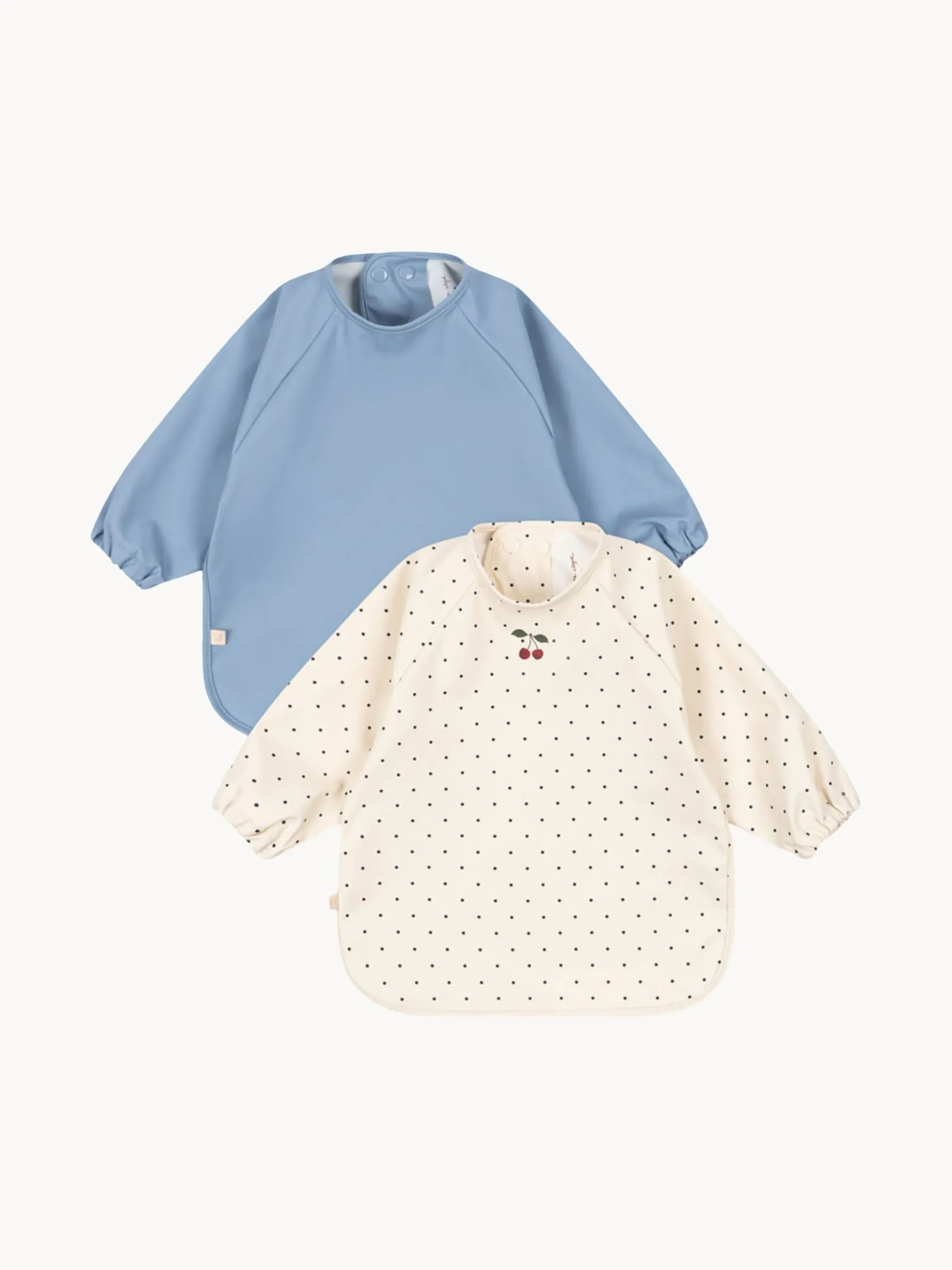 Set di 2 bavaglini con maniche Navy Dot, varie misure