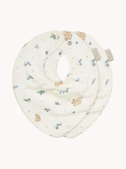 Set di 2 bavaglini in cotone organico Blueberries