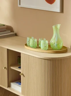 Set di 4 bicchieri acqua fatti a mano Yava