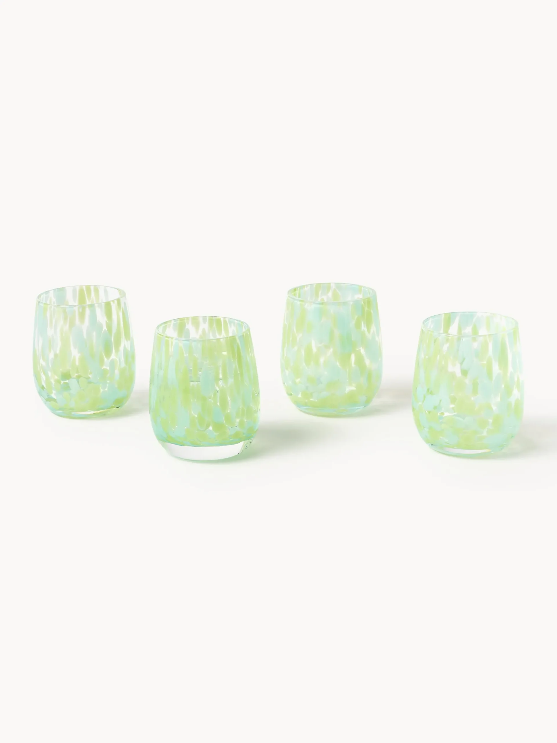 Set di 4 bicchieri acqua fatti a mano Yava
