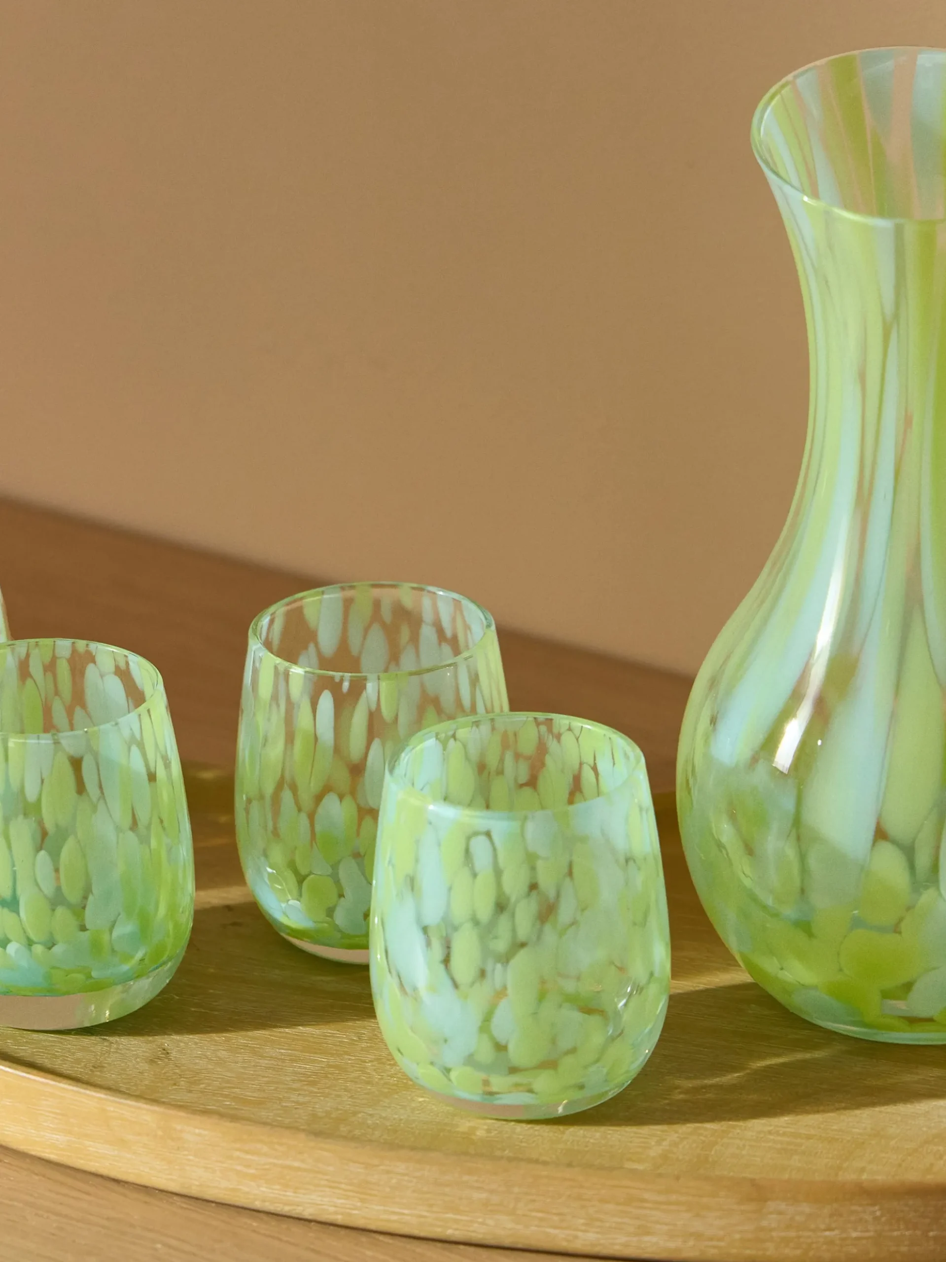 Set di 4 bicchieri acqua fatti a mano Yava