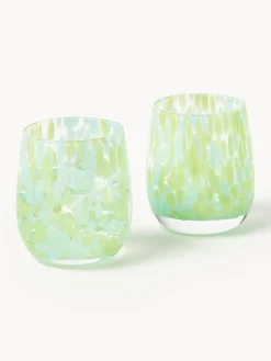 Set di 4 bicchieri acqua fatti a mano Yava