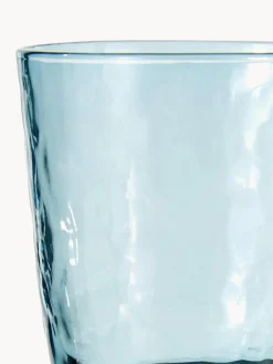 Set di 4 bicchieri acqua in vetro soffiato irregolare Hammered