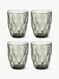 Set di 4 bicchieri con motivo strutturato Colorado