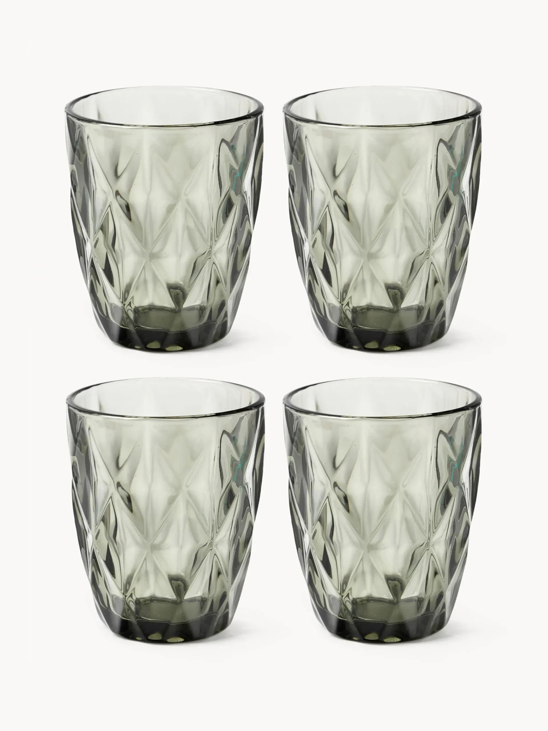 Set di 4 bicchieri con motivo strutturato Colorado