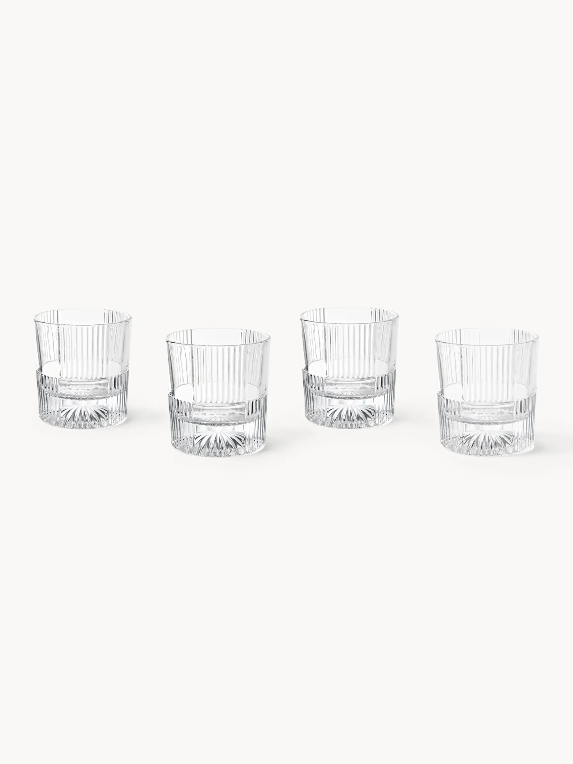 Set di 4 bicchieri con motivo in rilievo Bicchi