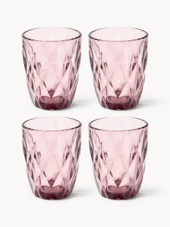 Set di 4 bicchieri con motivo strutturato Colorado
