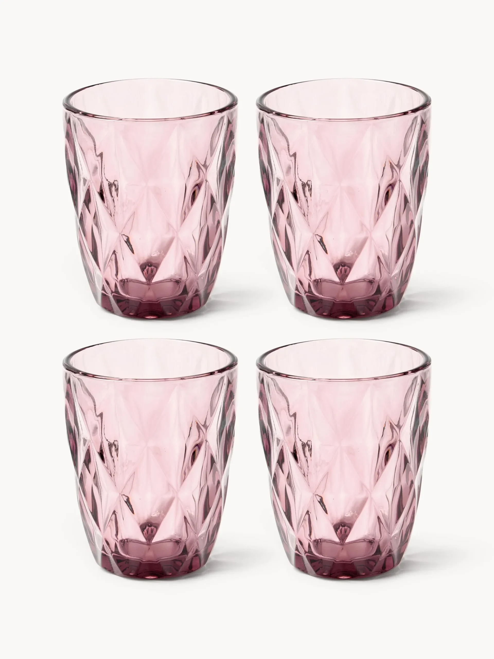 Set di 4 bicchieri con motivo strutturato Colorado