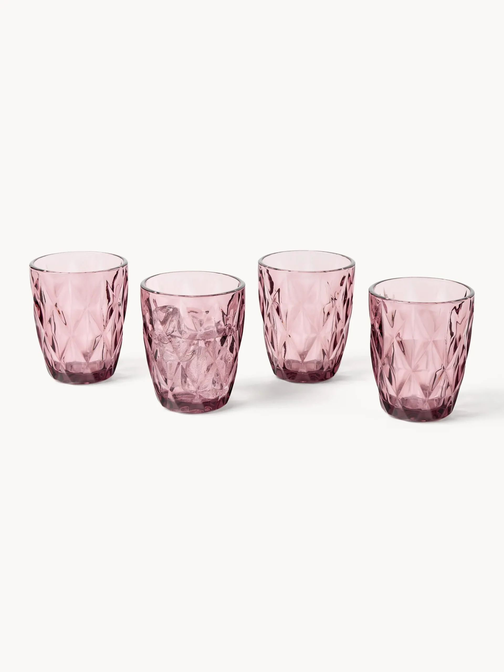 Set di 4 bicchieri con motivo strutturato Colorado