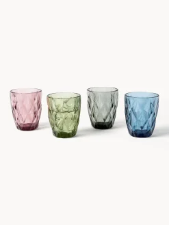 Set di 4 bicchieri con motivo strutturato Colorado