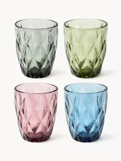 Set di 4 bicchieri con motivo strutturato Colorado