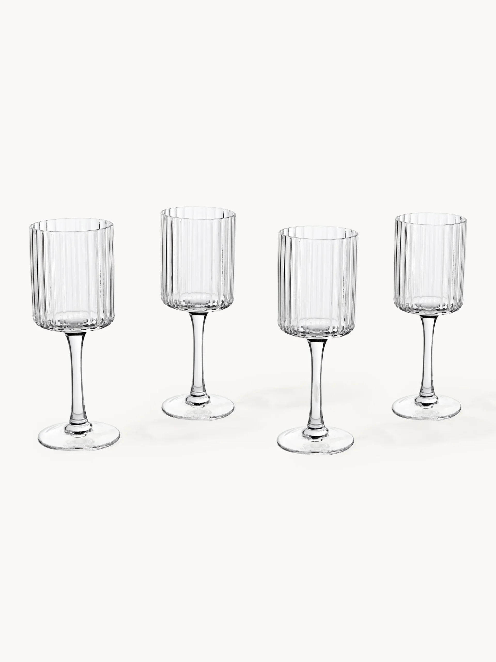 Set di 4 bicchieri da liquore in vetro soffiato Aleo
