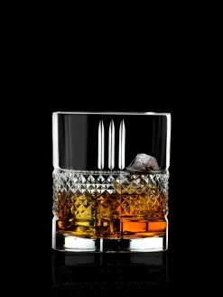 Set di 6 bicchieri da long drink in cristallo con motivo in rilievo Brillante