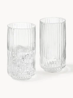Set di 4 bicchieri da long drink in vetro soffiato Aleo