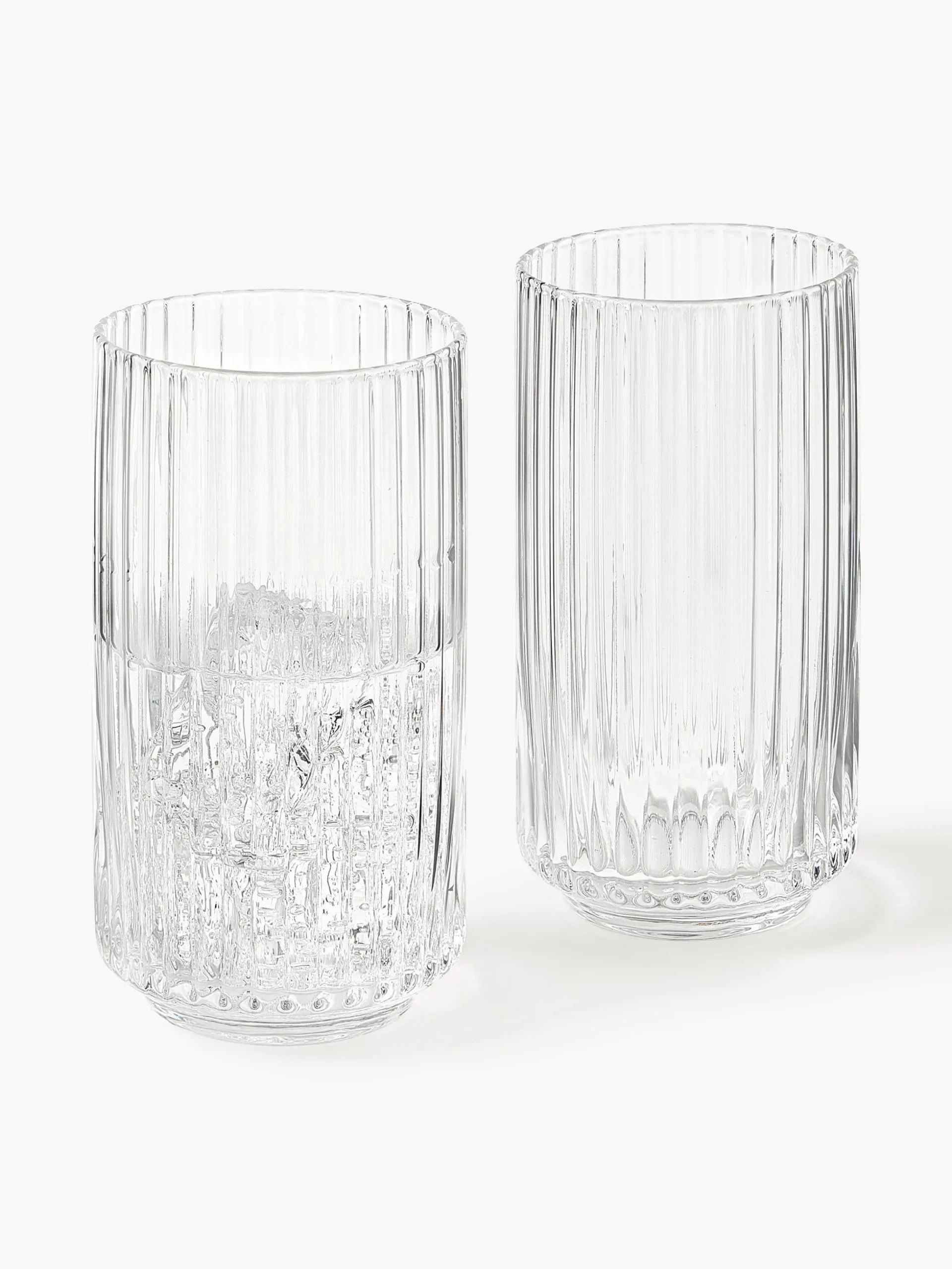 Set di 4 bicchieri da long drink in vetro soffiato Aleo