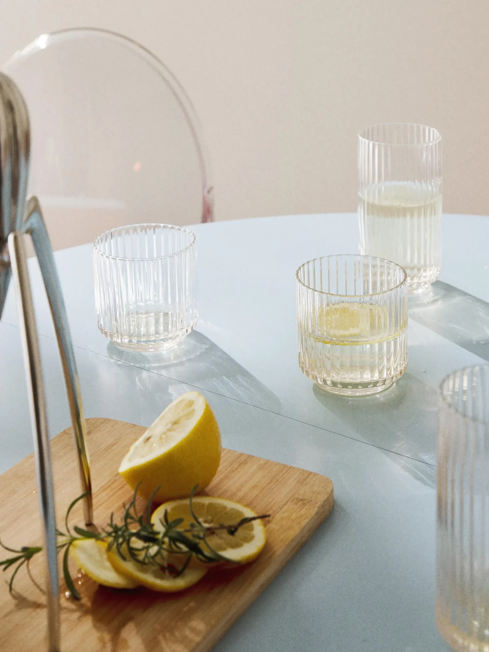 Set di 4 bicchieri da long drink in vetro soffiato Aleo
