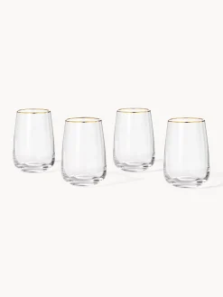 Set di 4 bicchieri da long drink in vetro soffiato Ellery