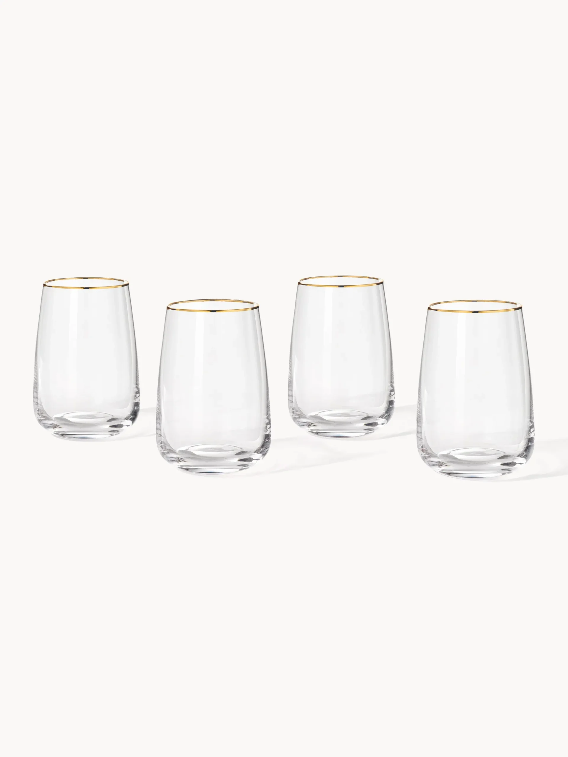 Set di 4 bicchieri da long drink in vetro soffiato Ellery