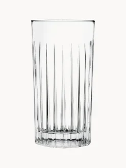 Set di 4 bicchieri da long drink in cristallo con motivo in rilievo Bichiera