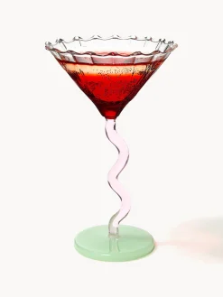 Set di 2 bicchieri da Martini in vetro borosilicato Curve