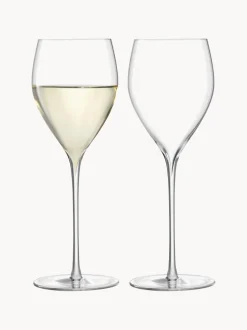 Set di 2 bicchieri da vino bianco in vetro soffiato Savoy
