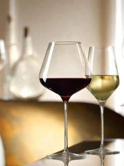 Set di 6 bicchieri da vino rosso in cristallo Quadrophil
