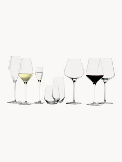 Set di 6 bicchieri da vino rosso in cristallo Quadrophil