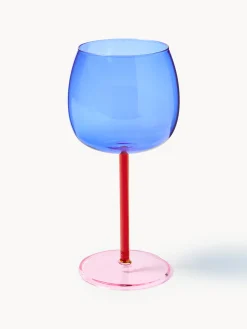 Set di 4 bicchieri da vino rosso in vetro soffiato Karisa
