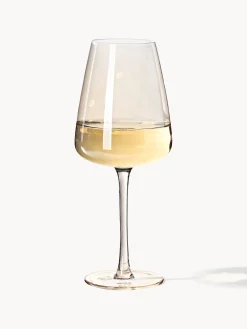 Set di 4 bicchieri da vino bianco in vetro soffiato Ellery
