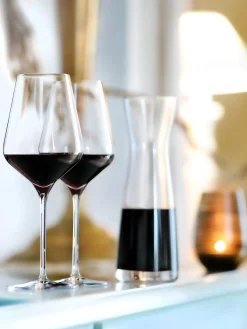 Set di 6 bicchieri da vino rosso in cristallo Quadrophil