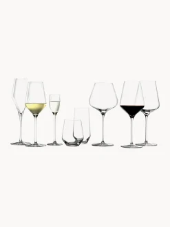 Set di 6 bicchieri da vino rosso in cristallo Quadrophil