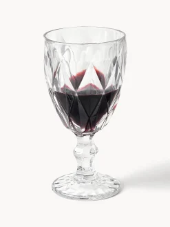 Set di 4 bicchieri da vino con motivo strutturato Colorado