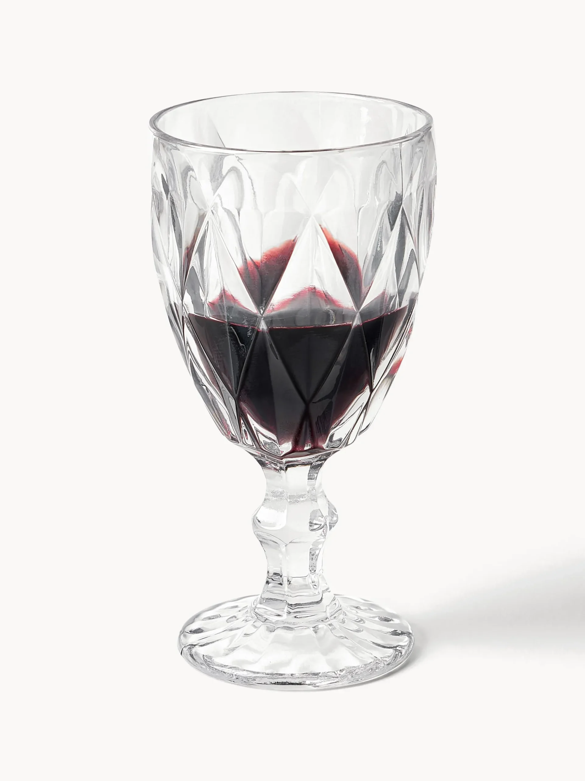 Set di 4 bicchieri da vino con motivo strutturato Colorado