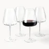Set di 4 bicchieri da vino rosso in vetro soffiato Ellery