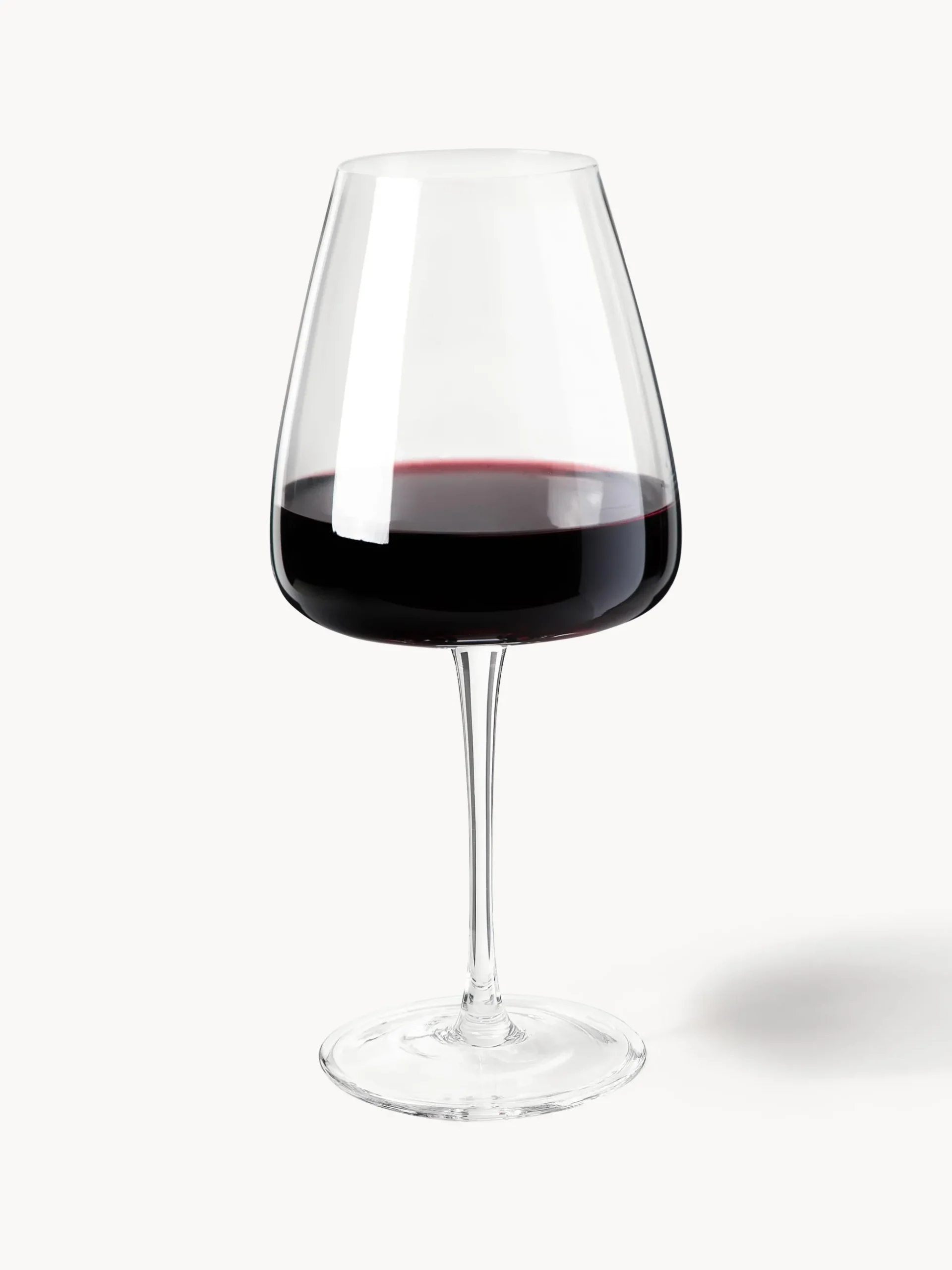 Set di 4 bicchieri da vino rosso in vetro soffiato Ellery
