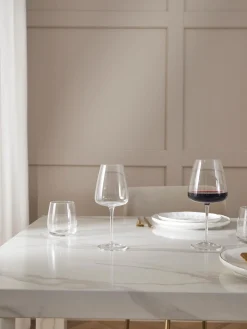 Set di 4 bicchieri da vino rosso in vetro soffiato Ellery