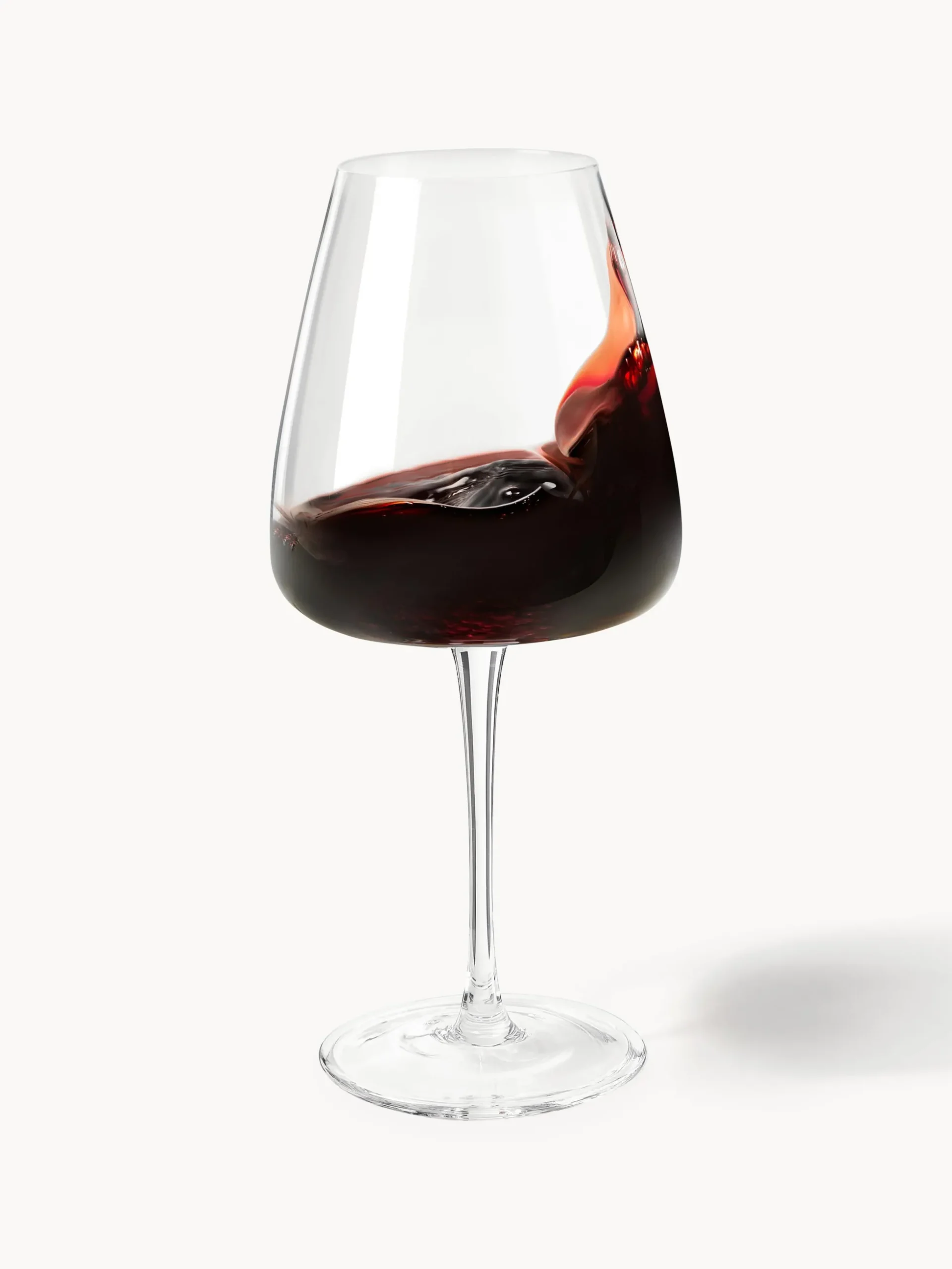 Set di 4 bicchieri da vino rosso in vetro soffiato Ellery