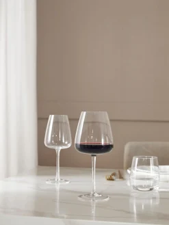 Set di 4 bicchieri da vino rosso in vetro soffiato Ellery