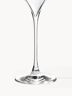 Set di 4 bicchieri da vino bianco in cristallo Silvio