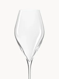 Set di 4 bicchieri da vino bianco in cristallo Silvio