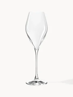 Set di 4 bicchieri da vino bianco in cristallo Silvio