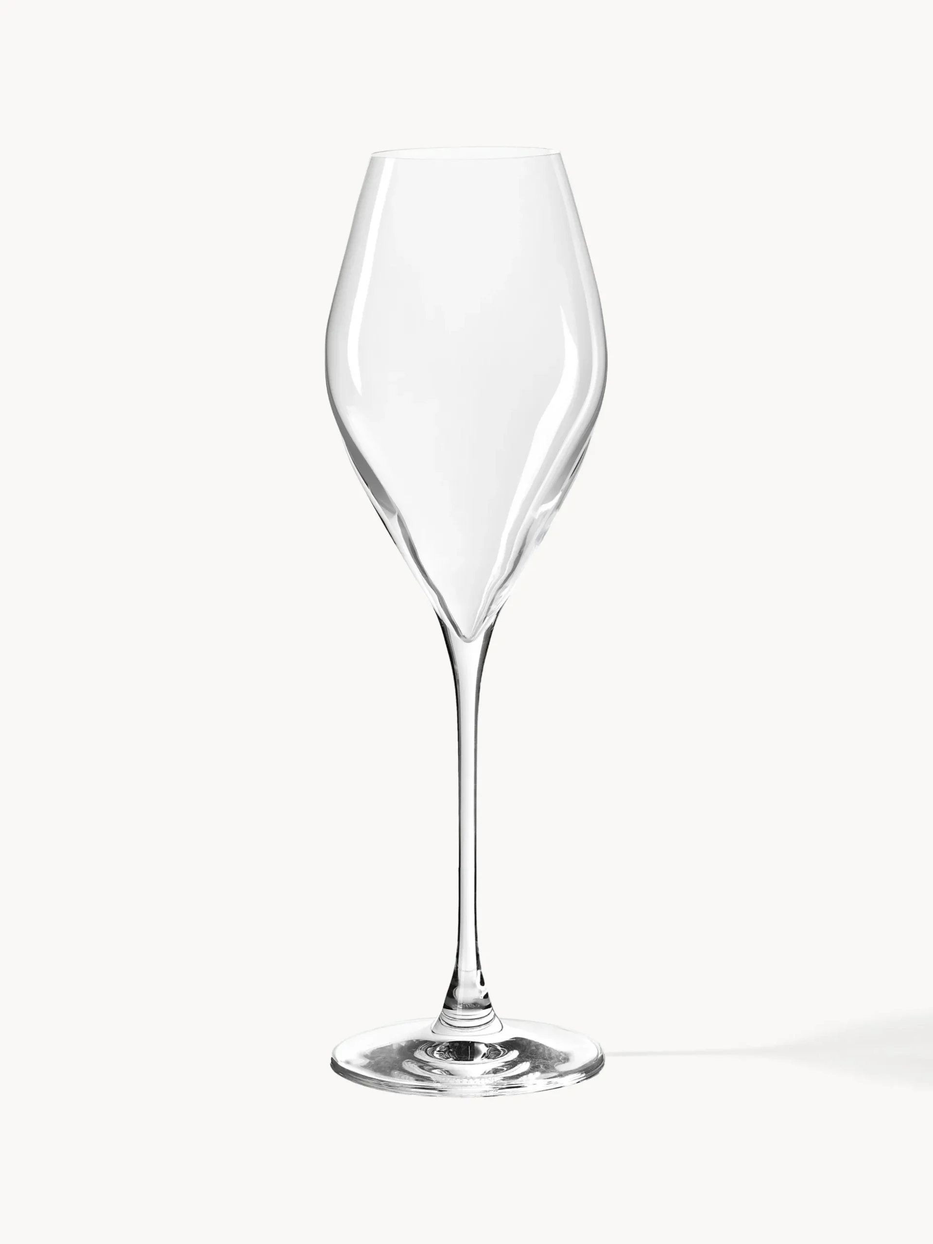 Set di 4 bicchieri da vino bianco in cristallo Silvio