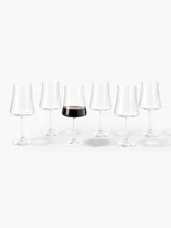 Set di 6 bicchieri da vino rosso in cristallo Gwenda