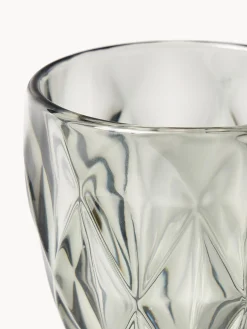 Set di 4 bicchieri da vino con motivo strutturato Colorado