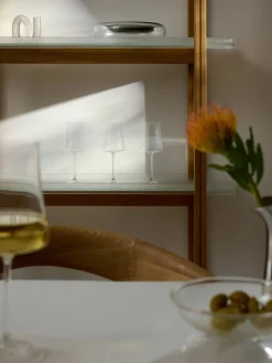 Set di 6 bicchieri da vino bianco in cristallo Gwenda