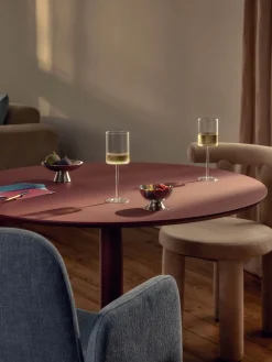 Set di 4 bicchieri da vino bianco in vetro soffiato Limon